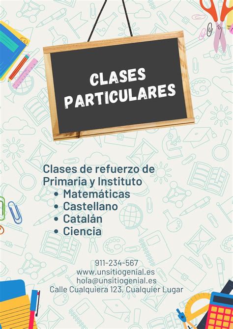 cartel de clases particulares|7 ideas de Tareas dirigidas 